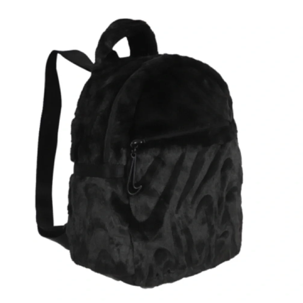 NWT NIKE Futura mini Black Faux Fur Backpack
